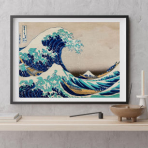 De Grote Golf voor Kanagawa van Katsushika Hokusai Poster