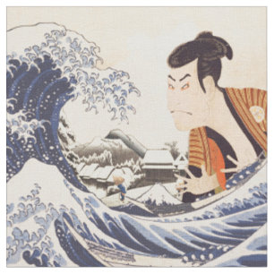 De Grote Golve Ukiyoe Collages Stof