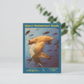 De Grote Hammerhead Shark is bedreigd, a - Briefkaart (Staand voorkant)