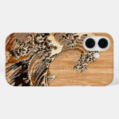 De Grote Hokusai Wave Bamboo Hout ontwerp Case-Mate iPhone Case (Achterkant (horizontaal))