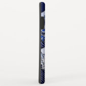 De Grote Hokusai Wave chromen carbon blauw stijlen Case-Mate iPhone Case (Achterkant/rechts)