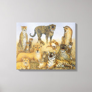 De grote katten canvas afdruk