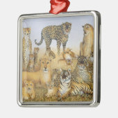 De grote katten metalen ornament (Links)