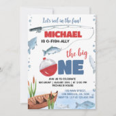 De grote kleine visser verjaardag uitnodiging (Voorkant)
