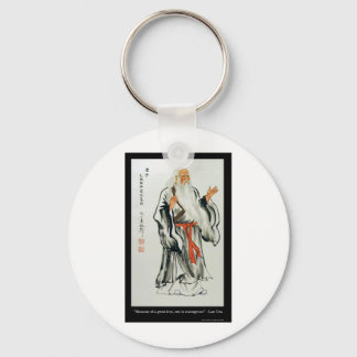 De grote liefde van Lao Tzu/de moedige Citaat geef Sleutelhanger