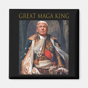 De grote Maga King Fun Trump Ultra Maga King Magneet