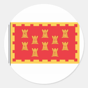 De Grote Mancuniaanse Vlag Ronde Sticker