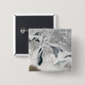 De Grote Meren 2 Vierkante Button 5,1 Cm (Voorkant /achterkant)