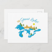 De Grote Meren Briefkaart (Voorkant / Achterkant)