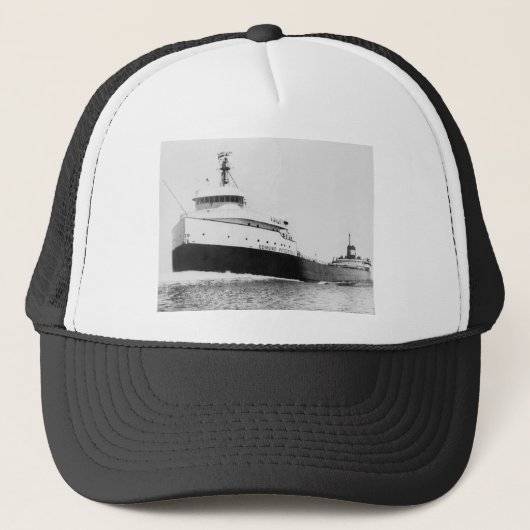 De Grote Meren van Edmund Fitzgerald Trucker Pet (Voorkant)