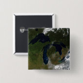 De Grote Meren Vierkante Button 5,1 Cm (Voorkant /achterkant)