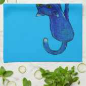 De grote miauw! theedoek (Gevouwen)