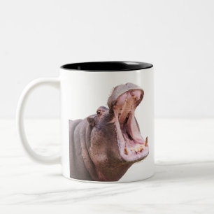 De Grote Mond van Hippo Tweekleurige Koffiemok