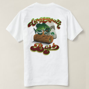 De grote mondbas en de baars passen Naam aan Vist T-shirt