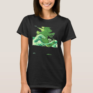 De Grote Monster Af Kanagawa Golf TeamGodzilla W T-shirt