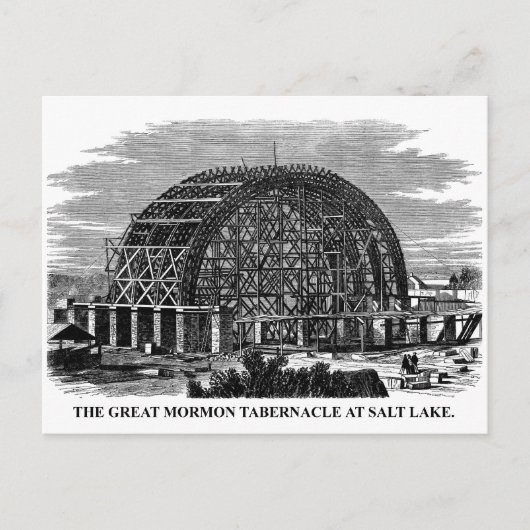 De Grote Mormon Tabernacle bij het Salt Lake Briefkaart (Voorkant)