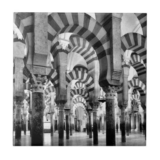 De grote moskee van Cordoba Tegeltje (Voorkant)