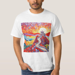 De Grote Muur bij zonsondergang T-shirt