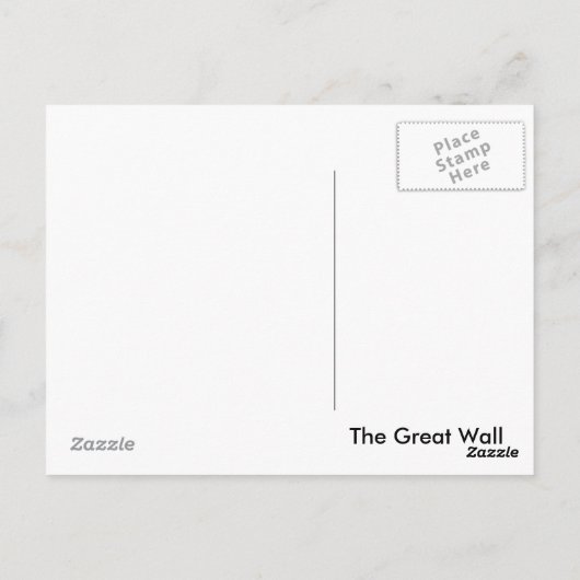 De Grote Muur Briefkaart (Achterkant)