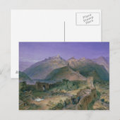 De grote Muur van China, 1886 (w/c) Briefkaart (Voorkant / Achterkant)