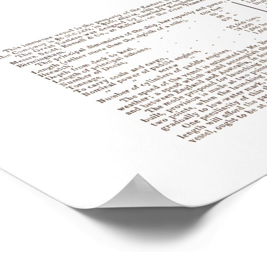 De Grote Oost 1858 Poster (Hoek)