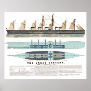 De Grote Oost 1858 Poster