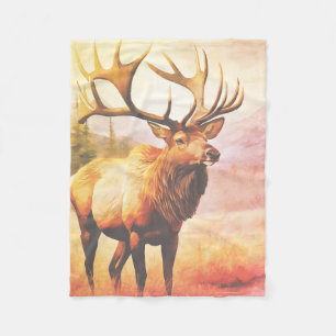 De grote oude stier-eland fleece deken