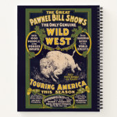 De grote Pawnee Bill Shows, Circus Poster Notitieboek (Achterkant)
