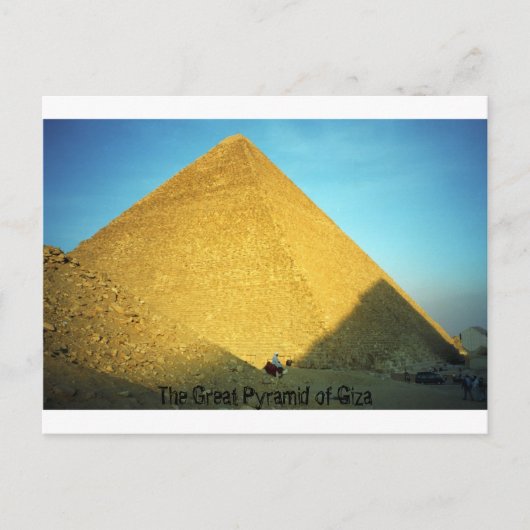 De Grote Pyramide van Giza Briefkaart (Voorkant)
