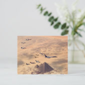 De Grote Pyramide van Giza Briefkaart (Staand voorkant)