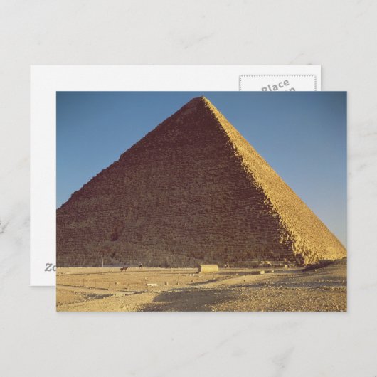 De Grote Pyramide van het oude Koninkrijk Khufu Briefkaart (Voorkant / Achterkant)