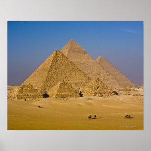 De Grote Pyramiden van Giza, Egypte Poster