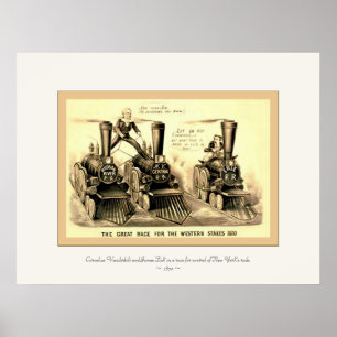 De Grote Ras voor de Westerne Trappen ~ 1870 Poster