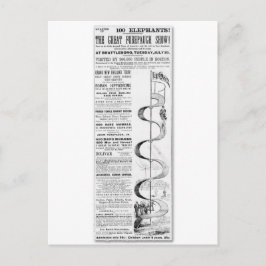 De grote reclame voor forepaugh-Show Briefkaart