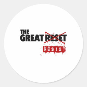 De Grote Reset - Weersta de Grote Reset Ronde Sticker