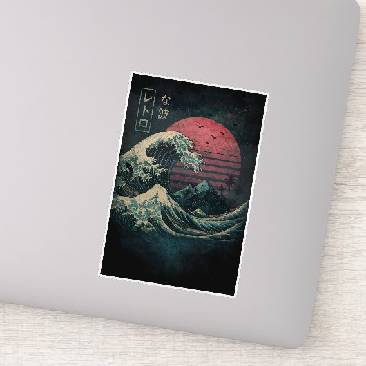 De grote Retro Wave Classic Sticker (Detail)