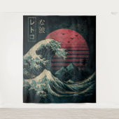 De grote Retro Wave Classic Wandkleed (Voorkant)