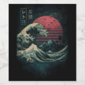 De grote Retro Wave Classic Wijn Etiket (Enkel label)