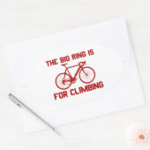 De grote ring is voor het klimmen ovale sticker (Envelop)