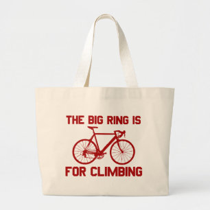 De grote ring is voor het klimmen tote bag