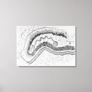 De grote serpent Mound Canvas Afdruk