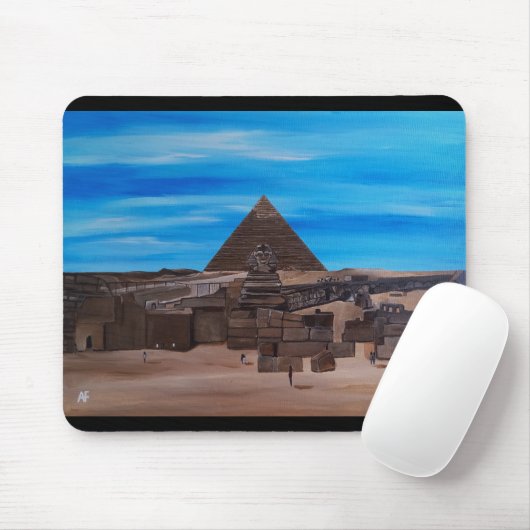 De Grote Sfinx en de Piramide van Khafre Muismat (Met muis)