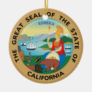 De Grote Staat Californië Keramisch Ornament