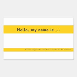 De grote Sticker van het Naamplaatje/van het