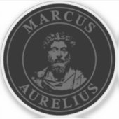 De grote stoïcijn Marcus Aurelius (grijs) Sticker (Voorkant)