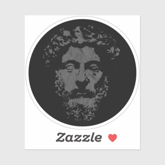 De Grote Stoïcijn Marcus Aurelius - v3  grijs Sticker (Vel)