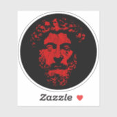 De Grote Stoïcijn Marcus Aurelius - v3  rood Sticker (Vel)