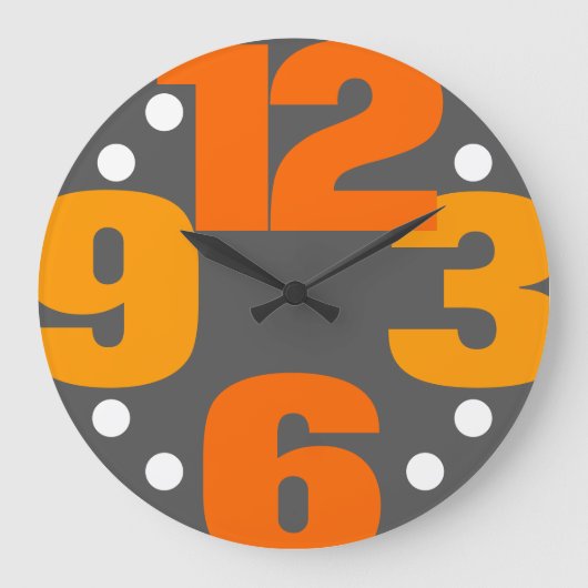 De Grote Tijd - sinaasappel Klok (Voorkant)