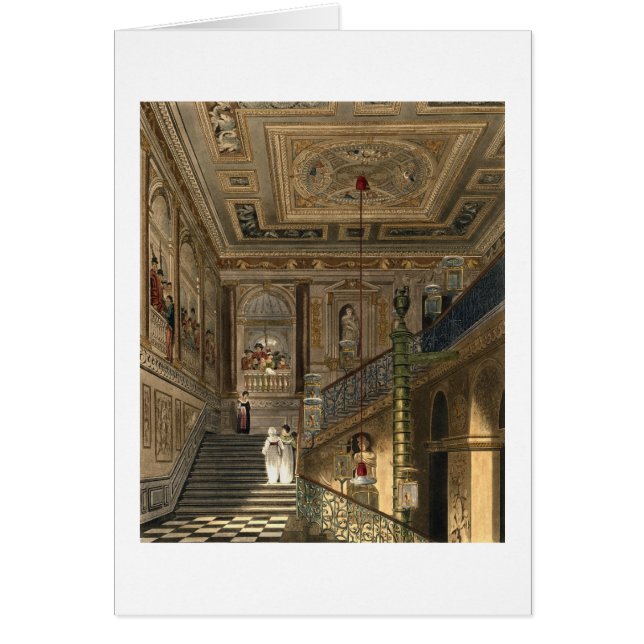 De grote trap in Kensington Paleis uit Pyne (Voorkant)