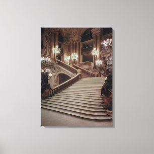 De grote trap van de Opera-Garnier Canvas Afdruk